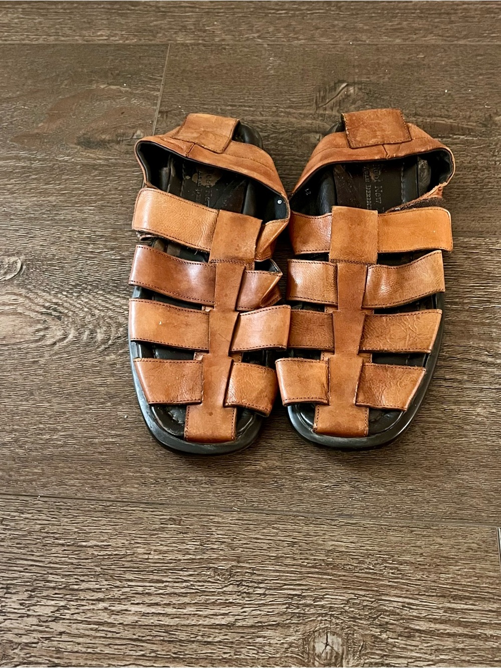To Boot Men's Leather Fisherman Sandals - Tan Brown